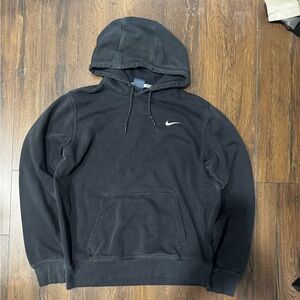 Nike Black Pullover Hoodie with White Swoosh